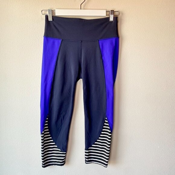 Athleta Colorblock Cropped Leggings S - Picture 1 of 9